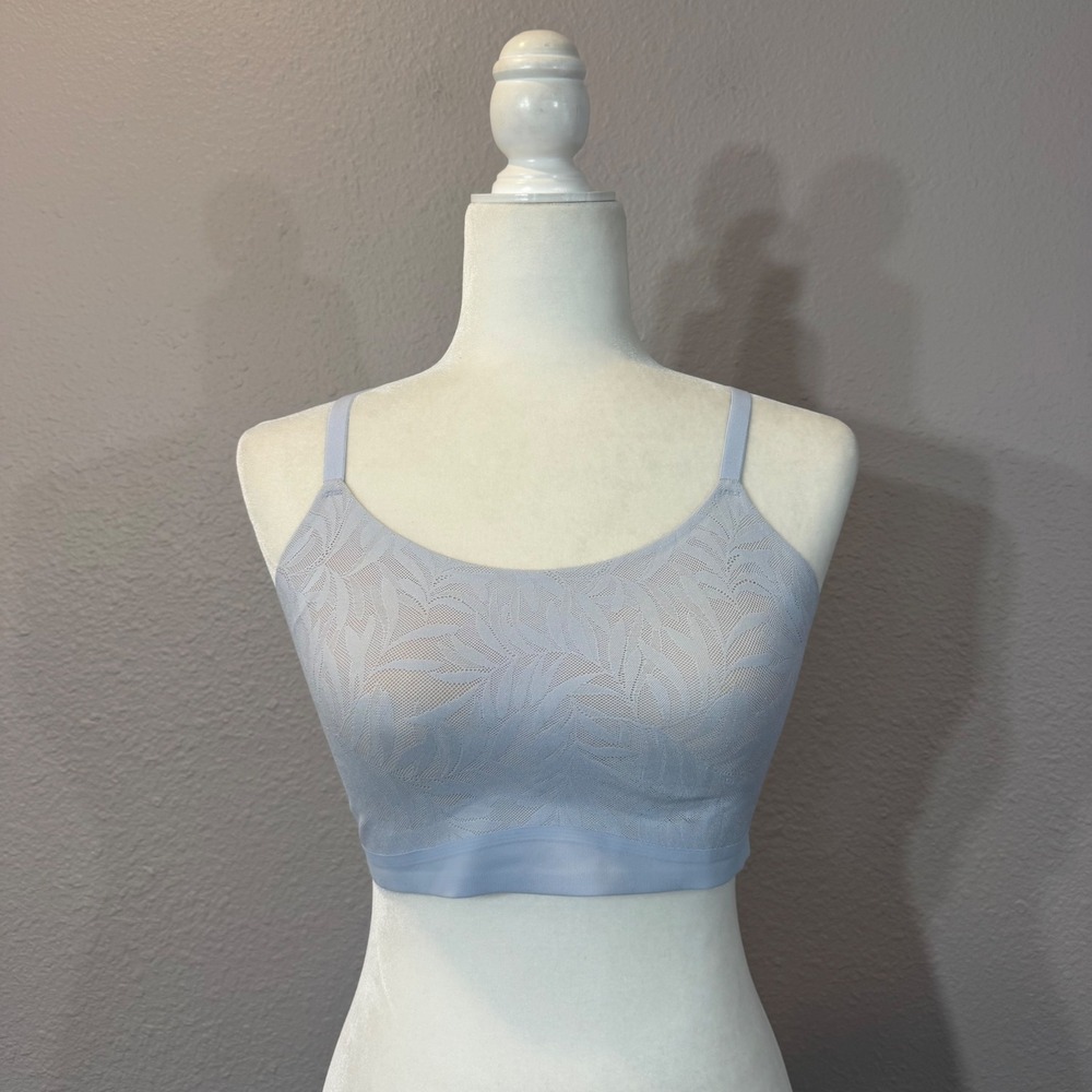 Soma Size L Light Blue Enbliss Lace Adjustable Bralette Convertible NO PADS